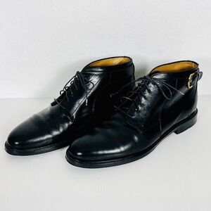 Mezlan Black Leather Men’s Ankle Boots Shoes Sz 9.5M Buckle Made In Spain